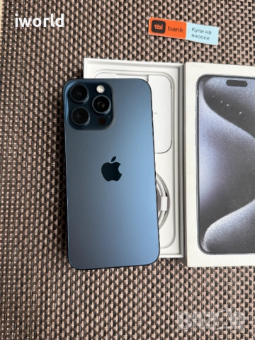 КАТО НОВ❗️ iPhone 15Pro Max ❗️Лизинг от 58лв/❗️Blue Titanium❗️ГАРАНЦИЯ ❗️256, снимка 4 - Apple iPhone - 51508275