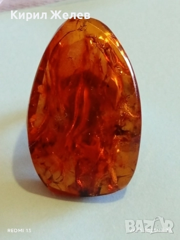 Винтидж пръстен БАЛТИЙСКИ КЕХЛИБАР перфектен стил и класа 52301, снимка 8 - Пръстени - 52547971