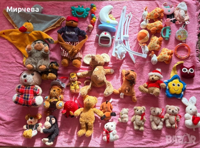 Голям лот плюшени играчки и играчки за бебе дрънкалки нощна лампа