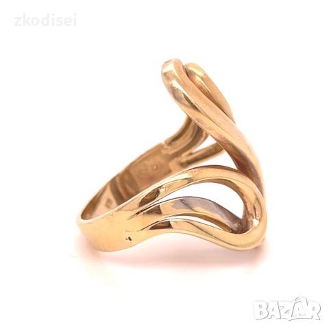 Златен дамски пръстен 5,48гр. размер:58 14кр. проба:585 модел:22489-1, снимка 3 - Пръстени - 52629468