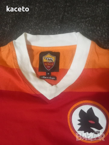 Оригинална памучна фанелка на ROMA ,размер-М, снимка 3 - Спортни дрехи, екипи - 53490757