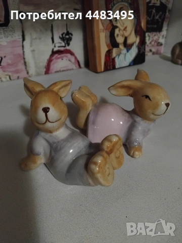 Порцеланови зайчета , снимка 3 - Декорация за дома - 53402777