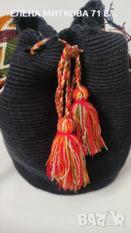 Mochila Wayuu колумбийска ръчно изработена тъкана дамска чанта среден размер, снимка 6 - Чанти - 54139920