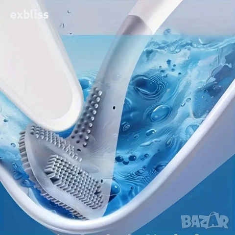 Силиконова извита четка за почистване на тоалетната, снимка 2 - Други - 53387521