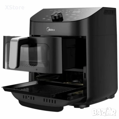 Air Fryer / Фритюрник с горещ въздух Midea MAD1100DADK – 11 литра, 2 отделни зони и 10 програми, снимка 11 - Фритюрници - 52430544