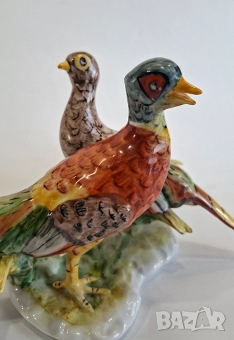 Порцеланова фигурка на фазани -  Porfin, Румъния, снимка 6 - Статуетки - 53840831