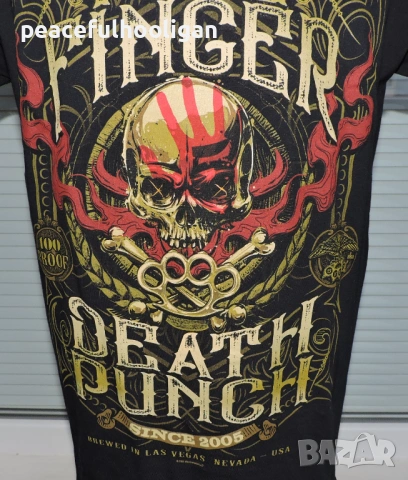  Метъл Тениска  Five Finger Death Punch размер L, снимка 3 - Тениски - 53572272