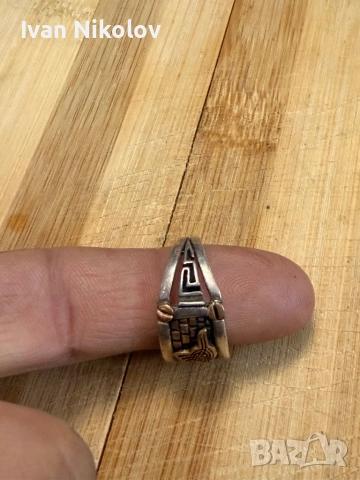 Османски мъжки  сребърен пръстен с тугра , снимка 3 - Пръстени - 54182828