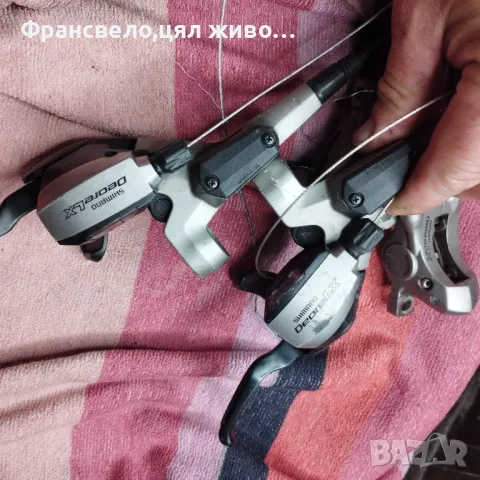 Комбинирани хидравлични спирачки за велосипед колело Shimano deore lx, снимка 2 - Части за велосипеди - 46826397