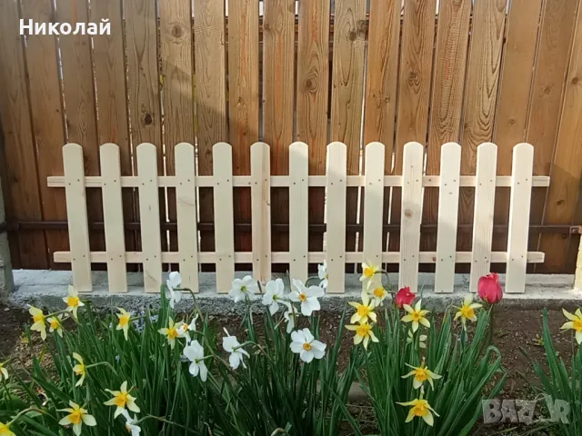 Дървена ограда за детска площадка детски кът дървена декоративна ограда оградка за градина пано, снимка 7 - Огради и мрежи - 49863394