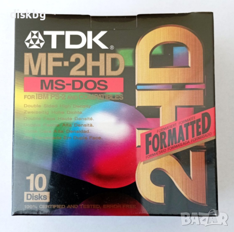 Нови дискети BASF TDK, 1.44MB, 3,5" - фабрично запечатани в целофан по 10 броя в кутия, снимка 3 - Други - 45025385