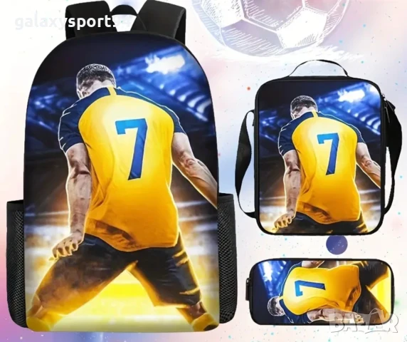 Футболни раници Роналдо Ямал Мбапе Меси Ученически комплекти с несесер, снимка 12 - Футбол - 51226734