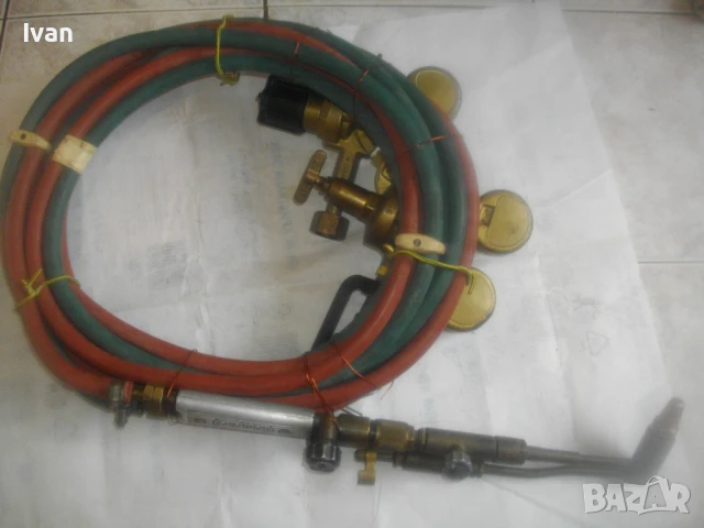 ОКСИЖЕН НЕМСКИ РЕЗАК 50см HORNUNG МАРКУЧИ 2Х5 м РЕДУЦИР ВЕНТИЛИ КИСЛОРОД АЦЕТИЛЕН ОРИГИНАЛНИ МАРКОВИ, снимка 8 - Други инструменти - 51056807