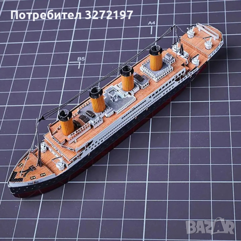 3D лазерно изрязан металeн цветен пъзел Titanic - Направи си сам, снимка 3 - Пъзели - 45021759