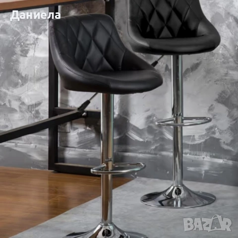 Бар стол с регулируема височина и въртяща функция – комфорт и стил за дома и заведения, снимка 3 - Столове - 53202140