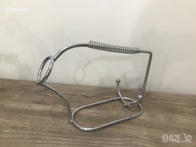 Метални стойки за вино 2 броя и с декорация., снимка 3 - Аксесоари за кухня - 52868487