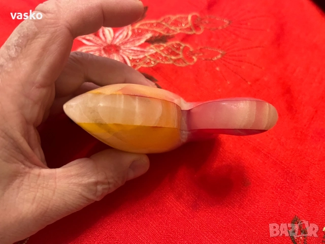 Стар оникс-лебед, снимка 4 - Антикварни и старинни предмети - 52914328