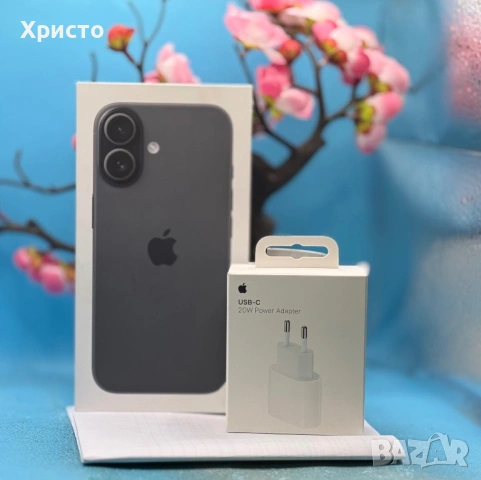 НОВ!!! Apple iPhone 17, 256GB, 5G, Black + подарък оригинален адаптер Apple 