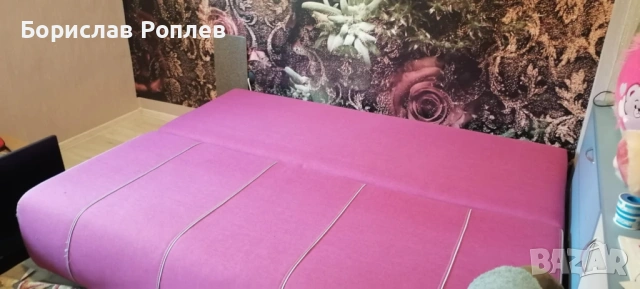 Диван розов разтегателен, снимка 5 - Дивани и мека мебел - 53224870