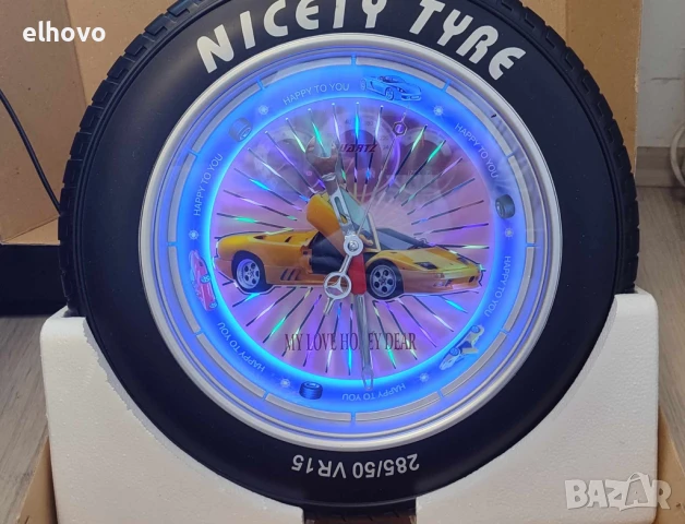 Часовник за стена във формата на гума, снимка 3 - Други - 50441888