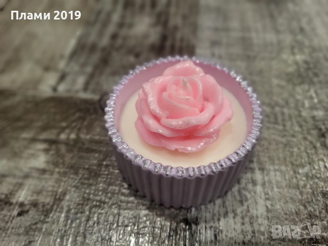 Ръчно изработена керамика с ароматна свещ , снимка 3 - Декорация за дома - 53641335