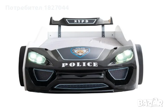 Детско легло кола POLICE, снимка 3 - Мебели за детската стая - 49800942