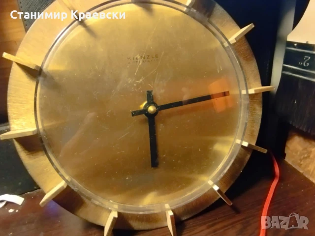 Kienzle Hollywood Regency Mid Century Germany clock 1960s, снимка 4 - Стенни часовници - 51020113