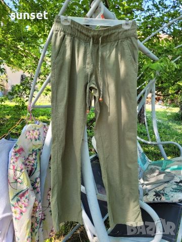 масленозелен панталон,летен- 38 размер