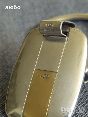 КлючоДържател Сребро 925 със Злато 18 к 750, снимка 3 - Колиета, медальони, синджири - 45888402