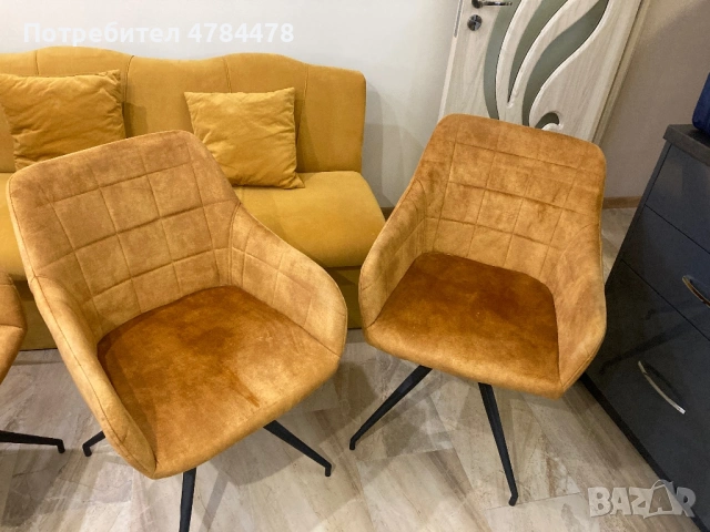 Малък кухненски диван и три стола, снимка 6 - Дивани и мека мебел - 54067255