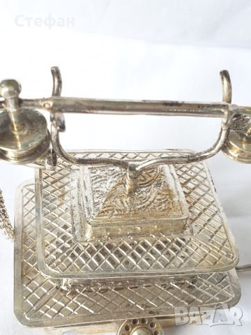 Сребърна миниатюра - Телефон, снимка 3 - Антикварни и старинни предмети - 45552700