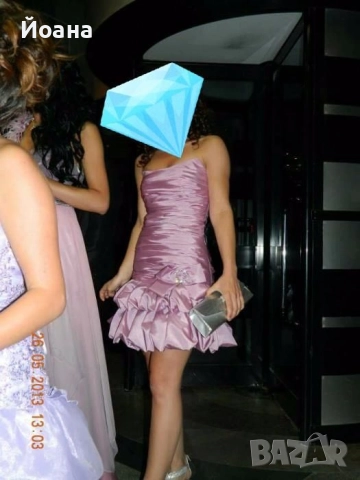 Продавам бална рокля в цвят пепел от рози с обувки, снимка 7 - Рокли - 52639205