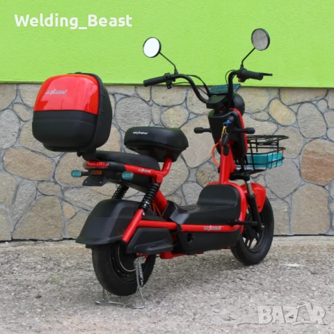 Електрическо колело-мотопед SG Super Crown 750W / 48V / 15Ah - Red, снимка 2 - Мотоциклети и мототехника - 51284473