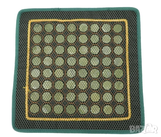 Нефритена Подложка от Нефритен Камък Диша Охлаждащ Масаж Подложка за Стол Седалка Автомобил Офис Дом, снимка 2 - Други - 50897034