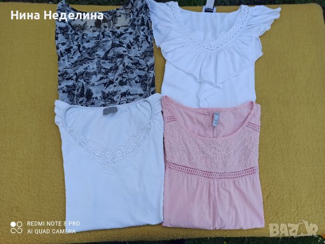 Дамски блузи с къс ръкав и потници, снимка 5 - Тениски - 45453554