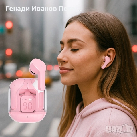 Безжични Bluetooth слушалки с LED дисплей и вграден микрофон