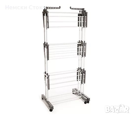 Разтегателен сушилник за дрехи с 3 нива, 72-130см, Германия, снимка 2 - Сушилници - 52282648