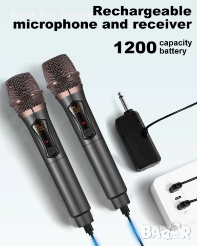 Безжични микрофони ALPOWL, метална динамична микрофонна система , снимка 8 - Микрофони - 53610507