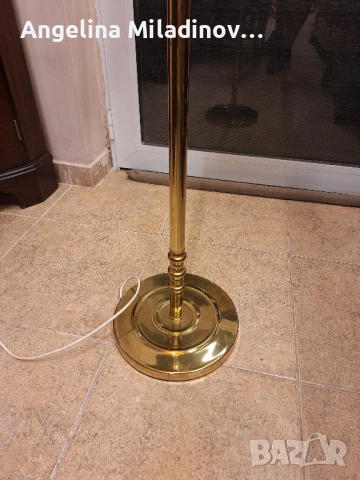 Винтидж лампион с голям абажур , снимка 3 - Лампиони - 50551374