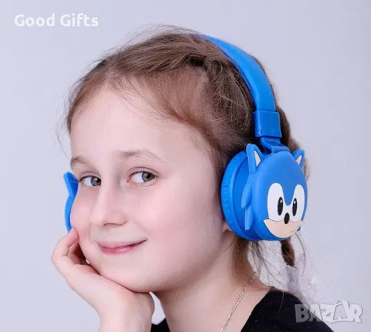 Безжични Светещи Bluetooth слушалки Соник Sonic, снимка 4 - Bluetooth слушалки - 49143735