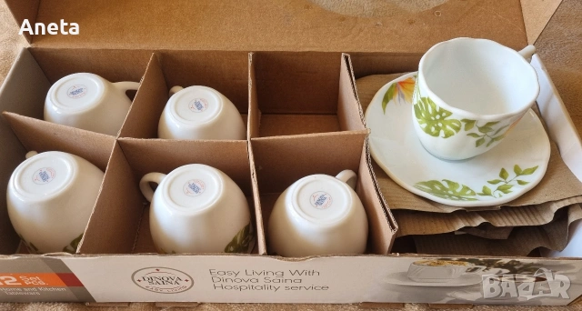 Сервиз за кафе Dinova опалово стъкло