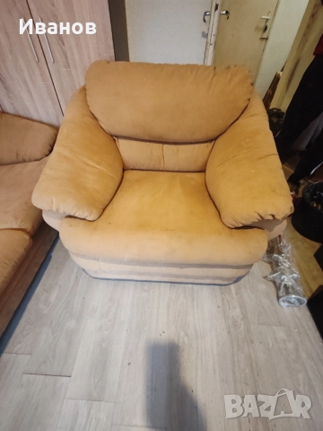 Холов диван с 2 фотьойла, снимка 3 - Дивани и мека мебел - 52703997