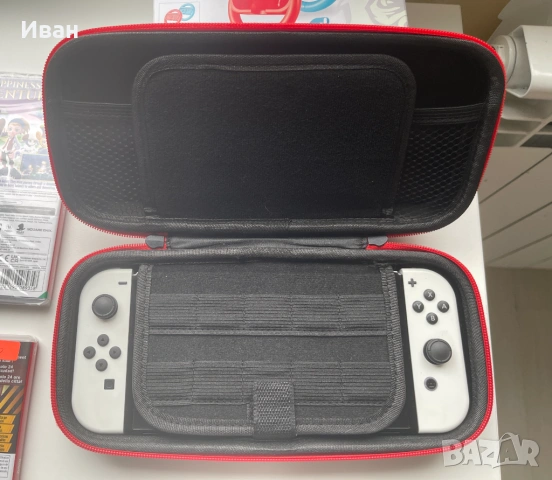 Твърд калъф за Nintendo Switch OLED червено-черно