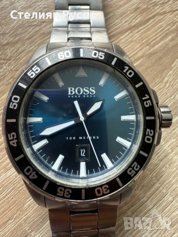 мъжки метален часовник Hugo Boss 100 meters deep ocean bracelet de montre HB-271-1-27-2806 / HB15132, снимка 2 - Мъжки - 52028473