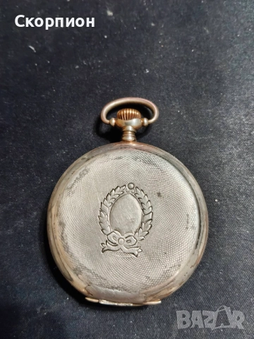 Джобен СРЕБЪРЕН часовник - JUNGHANS - ГЕРМАНИЯ - 15 РУБИНА, снимка 3 - Джобни - 48834021