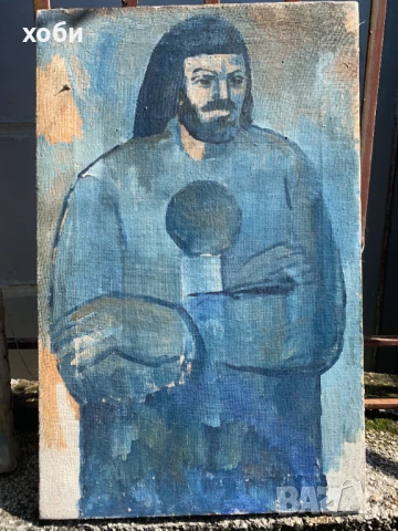 Стара картина маслени бои портрет, снимка 2 - Картини - 51019937