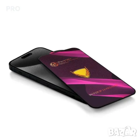 Закалено стъкло OG Premium за iPhone 16 Pro 6,3" с черна рамка, снимка 2 - Apple iPhone - 49596827