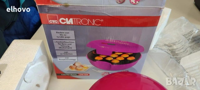 Уред  за приготвяне на мъфини, понички и др. Clatronic CPM 3529, снимка 9 - Гофретници - 54298989