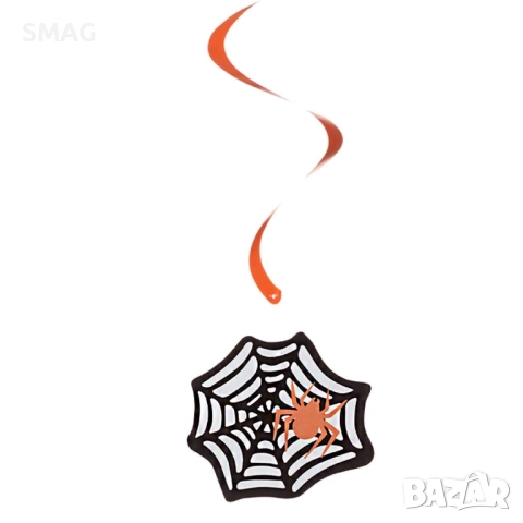 Halloween / Хелоуин хартиени висулки – спирали 80см, 4 бр._1217346, снимка 3 - Декорация за дома - 52020949