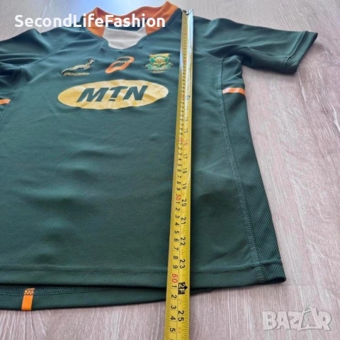 Asics Мъжка тениска с принт на Ръгби Юниън Южна Африка 2017/2018 размер XS, снимка 4 - Тениски - 53879342